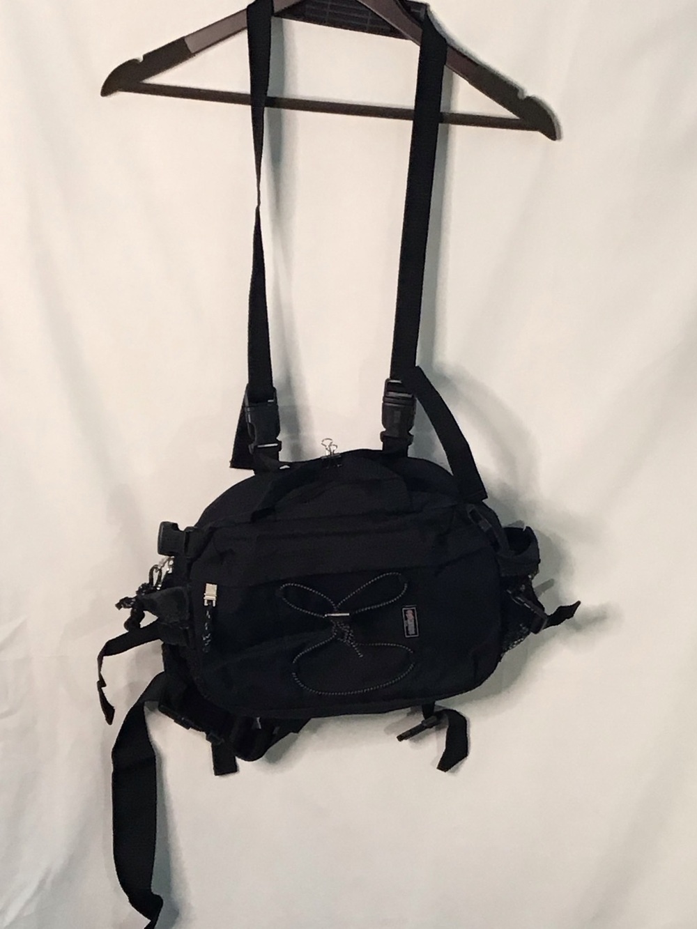 Black multi purpose Fanny pack style bag with Multiple Pockets